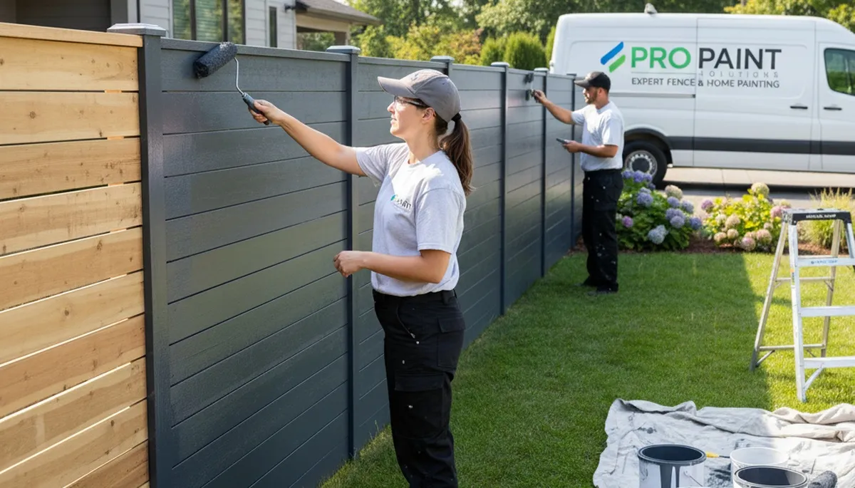 Professional fence painting in Overland Park KS by expert residential painters for lasting wood protection